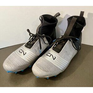 Under Armour Cam Newton Football Cleats Silver Black & Blue Men’s US Size 11